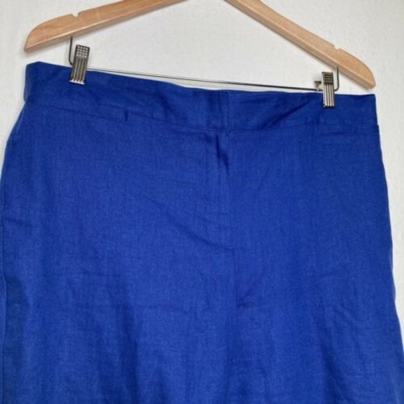 Jaclyn Smith Mens Linen Blend Blue Shorts Sealed pockets Size Large - Picture 3 of 9